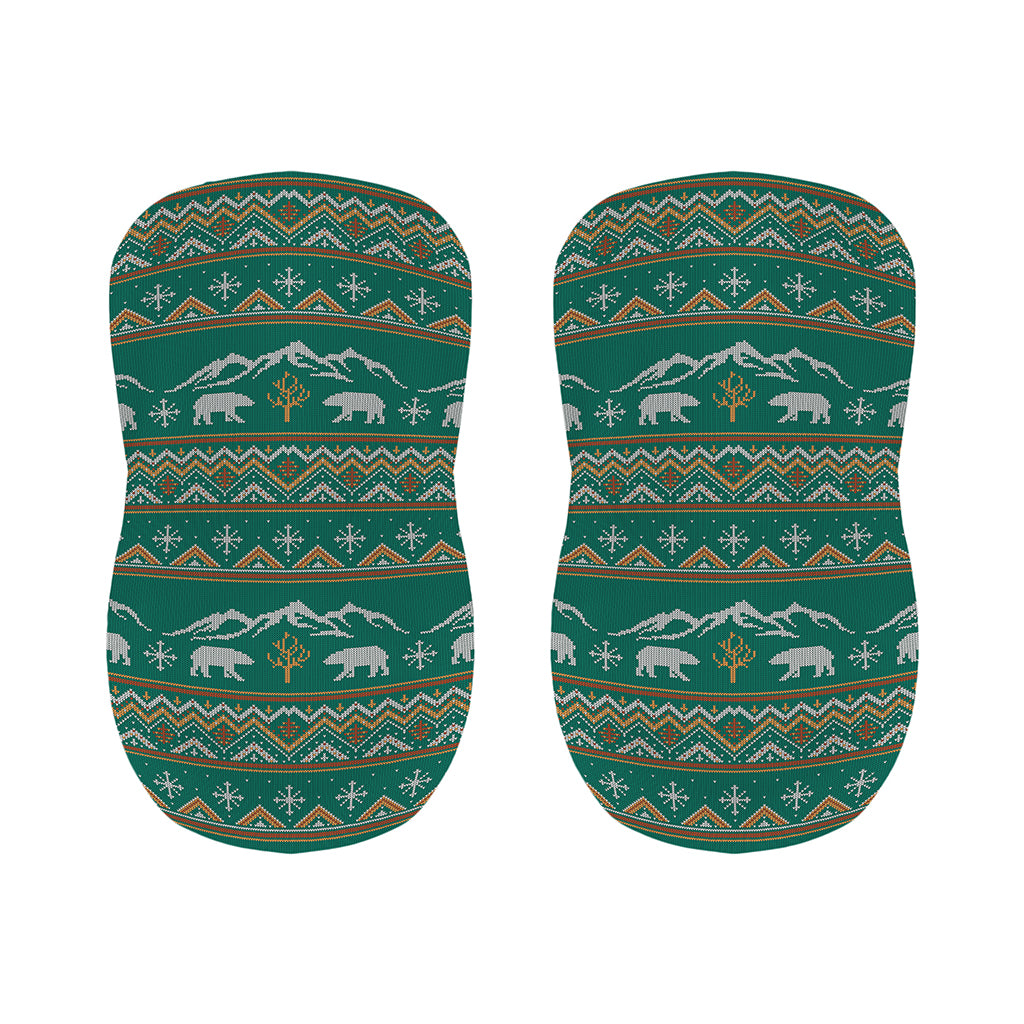 Polar Bear Knitted Pattern Print Bar Stool Covers