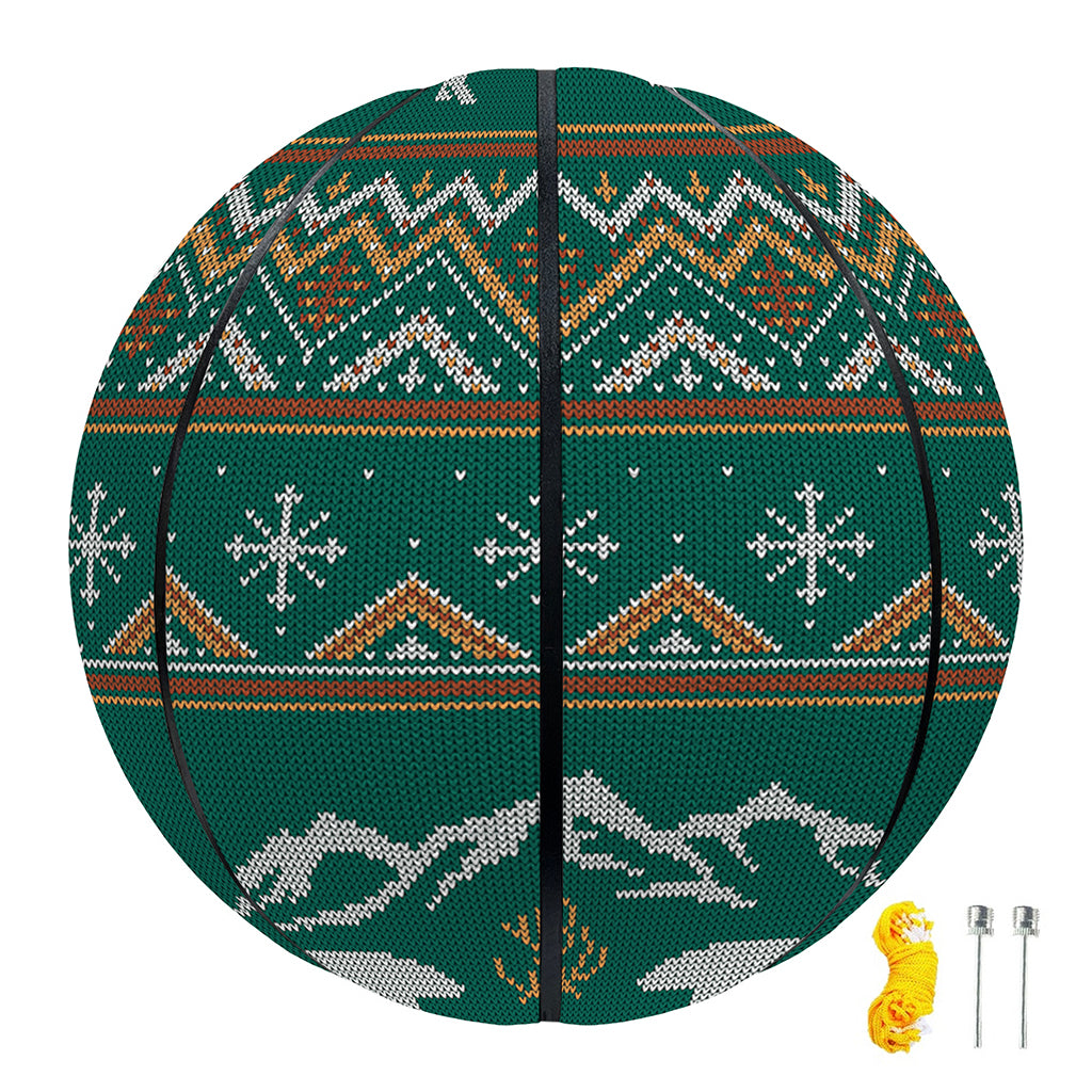 Polar Bear Knitted Pattern Print Basketball