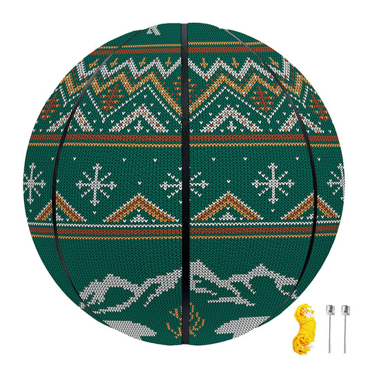 Polar Bear Knitted Pattern Print Basketball