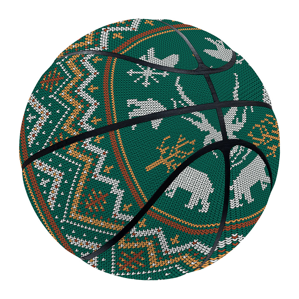 Polar Bear Knitted Pattern Print Basketball