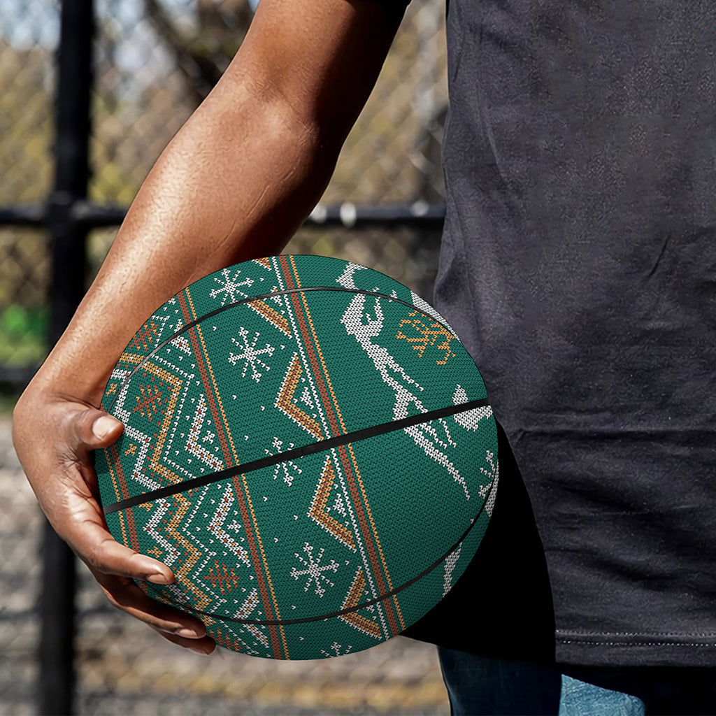 Polar Bear Knitted Pattern Print Basketball