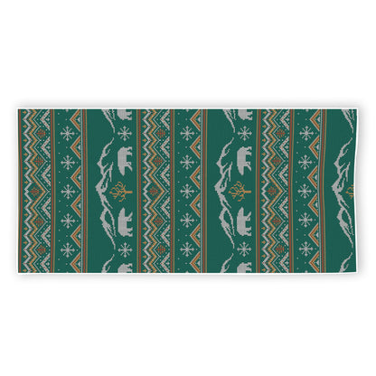 Polar Bear Knitted Pattern Print Beach Towel