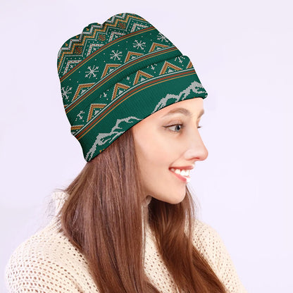 Polar Bear Knitted Pattern Print Beanie