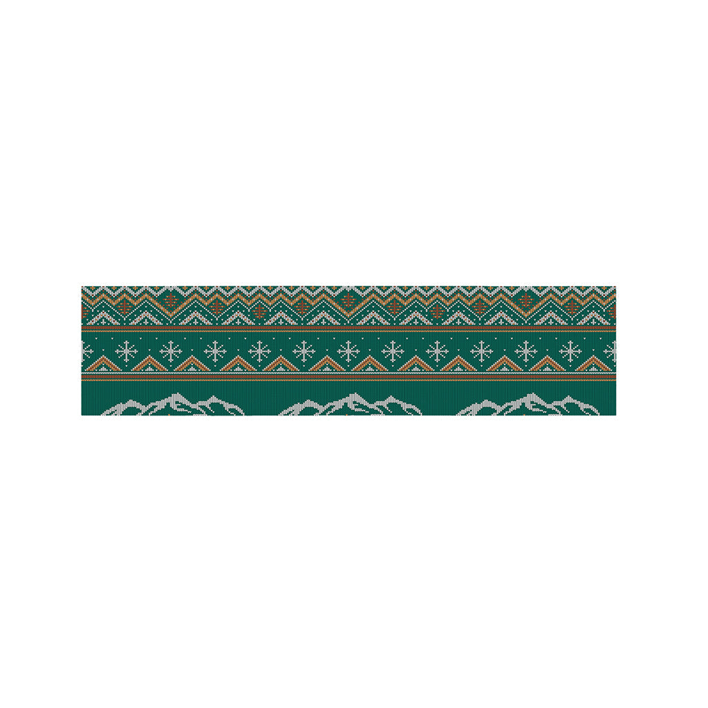 Polar Bear Knitted Pattern Print Bed Runner