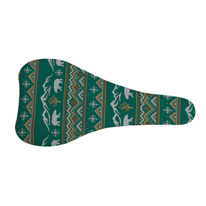 Polar Bear Knitted Pattern Print Bicycle Seat Cover