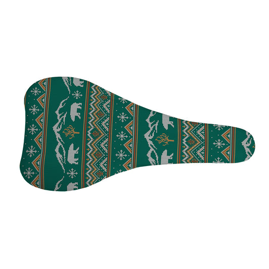 Polar Bear Knitted Pattern Print Bicycle Seat Cover
