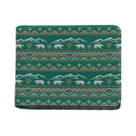 Polar Bear Knitted Pattern Print Bifold Wallet