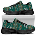Polar Bear Knitted Pattern Print Black Chunky Shoes