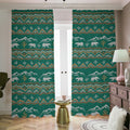 Polar Bear Knitted Pattern Print Dimout Pencil Pleat Curtains