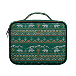 Polar Bear Knitted Pattern Print Briefcase Bible Bag