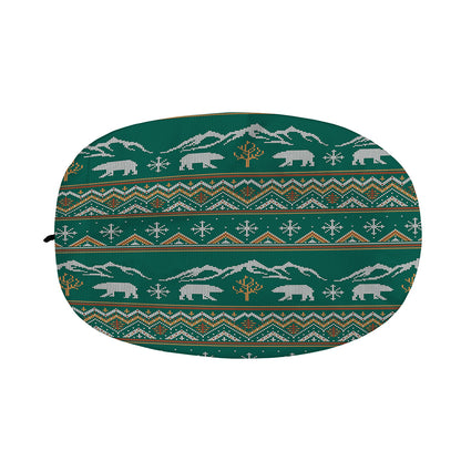 Polar Bear Knitted Pattern Print Car Side Mirror Covers