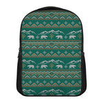 Polar Bear Knitted Pattern Print Casual Backpack