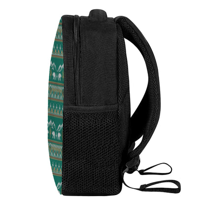 Polar Bear Knitted Pattern Print Casual Backpack