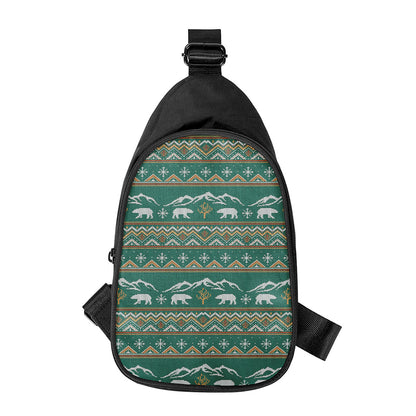 Polar Bear Knitted Pattern Print Chest Bag