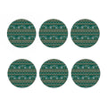 Polar Bear Knitted Pattern Print Coaster Set