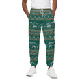 Polar Bear Knitted Pattern Print Cotton Sweatpants