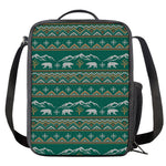Polar Bear Knitted Pattern Print Crossbody Lunch Bag