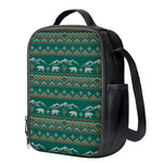 Polar Bear Knitted Pattern Print Crossbody Lunch Bag
