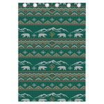 Polar Bear Knitted Pattern Print Curtain