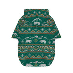 Polar Bear Knitted Pattern Print Dog Zip Up Hoodie