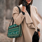 Polar Bear Knitted Pattern Print Double Strap Bible Bag