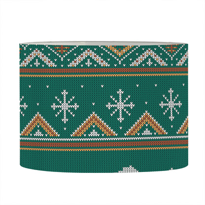 Polar Bear Knitted Pattern Print Drum Lamp Shade