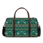 Polar Bear Knitted Pattern Print Duffle Bag