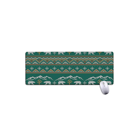 Polar Bear Knitted Pattern Print Extended Mouse Pad