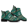 Polar Bear Knitted Pattern Print Flat Ankle Boots