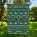 Polar Bear Knitted Pattern Print Garden Flag