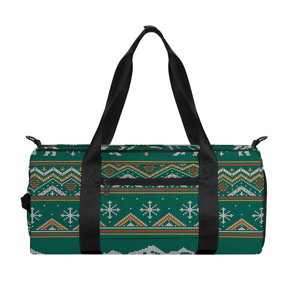 Polar Bear Knitted Pattern Print Gym Bag