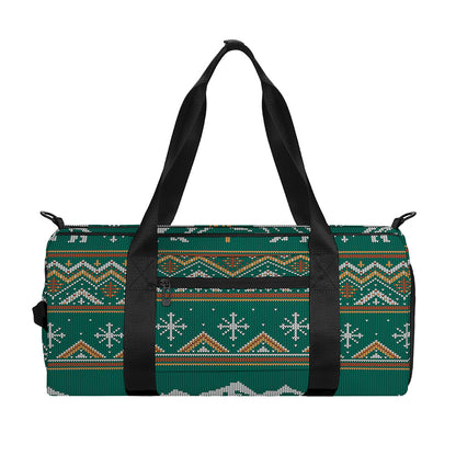 Polar Bear Knitted Pattern Print Gym Bag