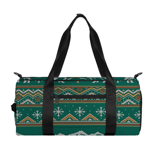 Polar Bear Knitted Pattern Print Gym Bag