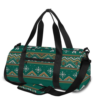 Polar Bear Knitted Pattern Print Gym Bag