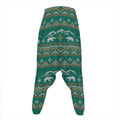 Polar Bear Knitted Pattern Print Hammer Pants