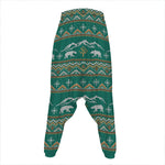 Polar Bear Knitted Pattern Print Hammer Pants