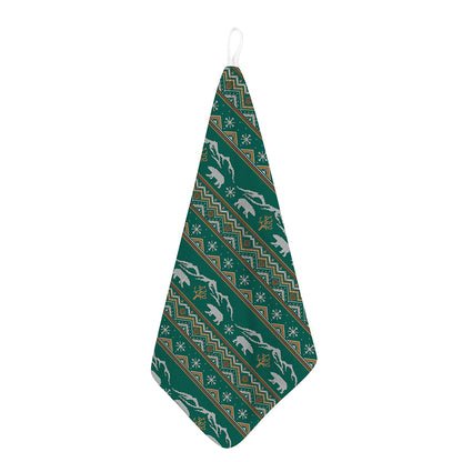 Polar Bear Knitted Pattern Print Hand Towel
