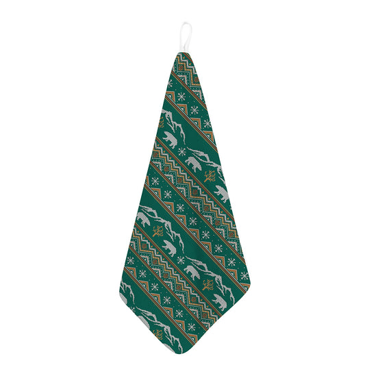 Polar Bear Knitted Pattern Print Hand Towel