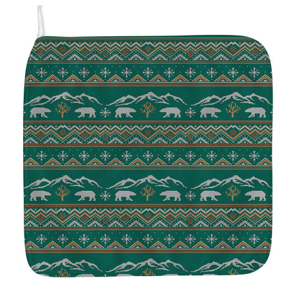 Polar Bear Knitted Pattern Print Hand Towel