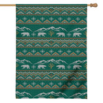 Polar Bear Knitted Pattern Print House Flag