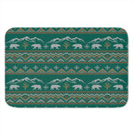 Polar Bear Knitted Pattern Print Indoor Door Mat