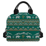 Polar Bear Knitted Pattern Print Insulated Lunch Bag