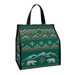 Polar Bear Knitted Pattern Print Insulated Lunch Tote