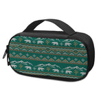 Polar Bear Knitted Pattern Print Insulin Cooler Travel Case