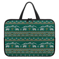 Polar Bear Knitted Pattern Print Laptop Sleeve With Handle