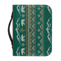 Polar Bear Knitted Pattern Print Leather Bible Cover