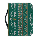 Polar Bear Knitted Pattern Print Leather Bible Cover