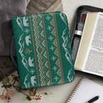 Polar Bear Knitted Pattern Print Leather Bible Cover