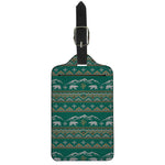 Polar Bear Knitted Pattern Print Luggage Tag