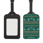 Polar Bear Knitted Pattern Print Luggage Tag